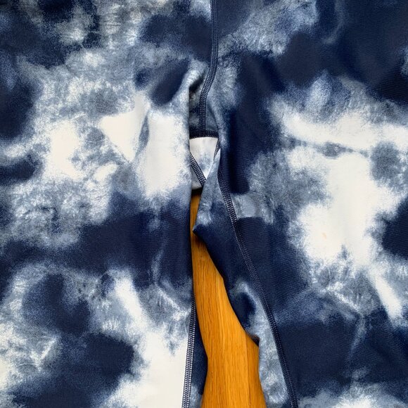 Old Navy Tie Dye Leggings Womens Large Full Length Blue & White - Picture 3 of 10